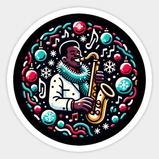 Musician in Christmas Sticker